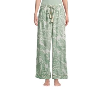 Cost Plus World Market Green Tropical Leaf Lounge Pants